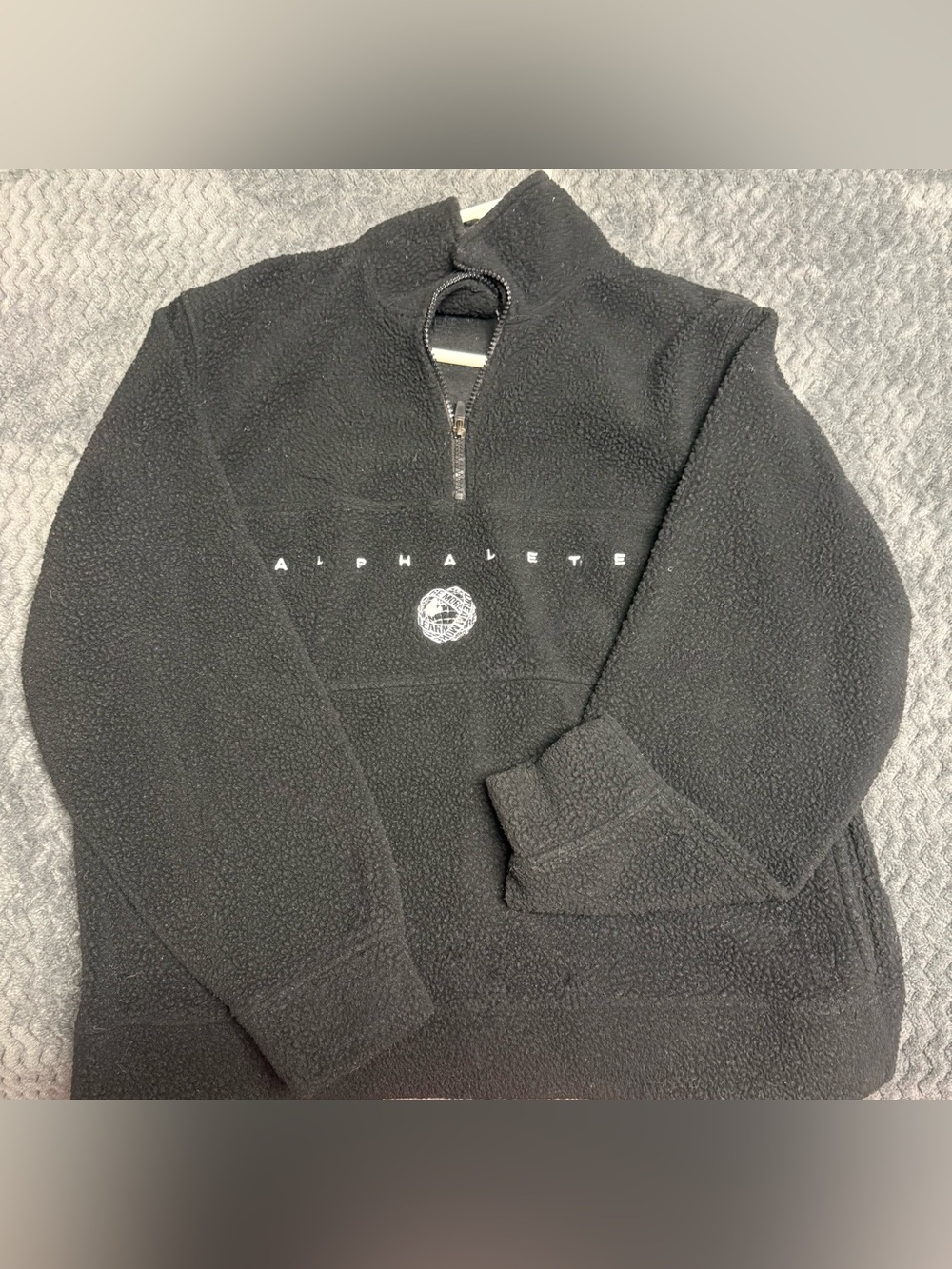 Alphalete Black Half-Zip Sherpa Pullover
